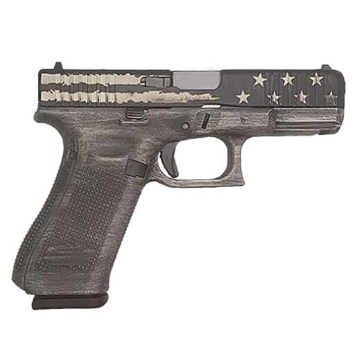 Glock 45 9mm Luger 4.02in Distressed Black & White Flag Cerakote Pistol - 17+1 Rounds - Black - Sportsman's Warehouse
