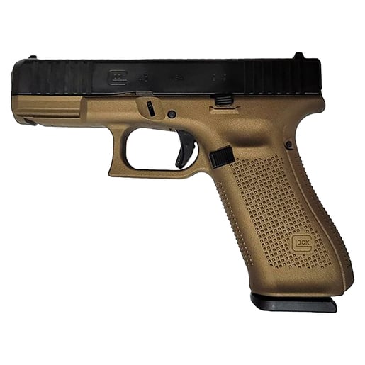 Glock 45 9mm Luger 4in Bronze/Black Cerakote Pistol - 17+1 Rounds - Brown image