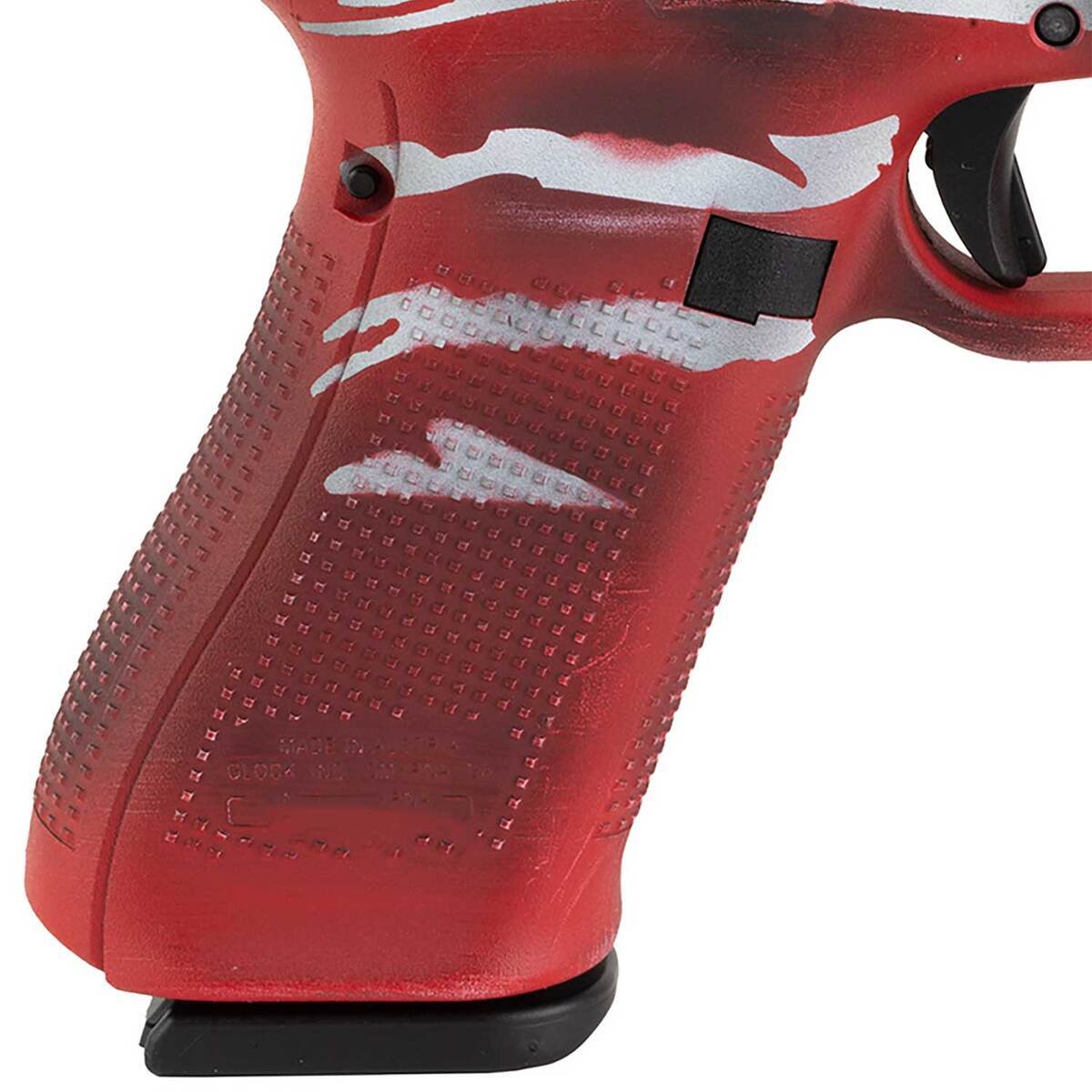 Glock 45 M.O.S 9mm Luger 4.02in Red, White & Blue Battleworn Flag Pistol - 17+1 Rounds - Camo Glock 45 M.O.S 9mm Luger 4.02in Red, White & Blue Battleworn Flag Pistol - 17+1 Rounds - Camo