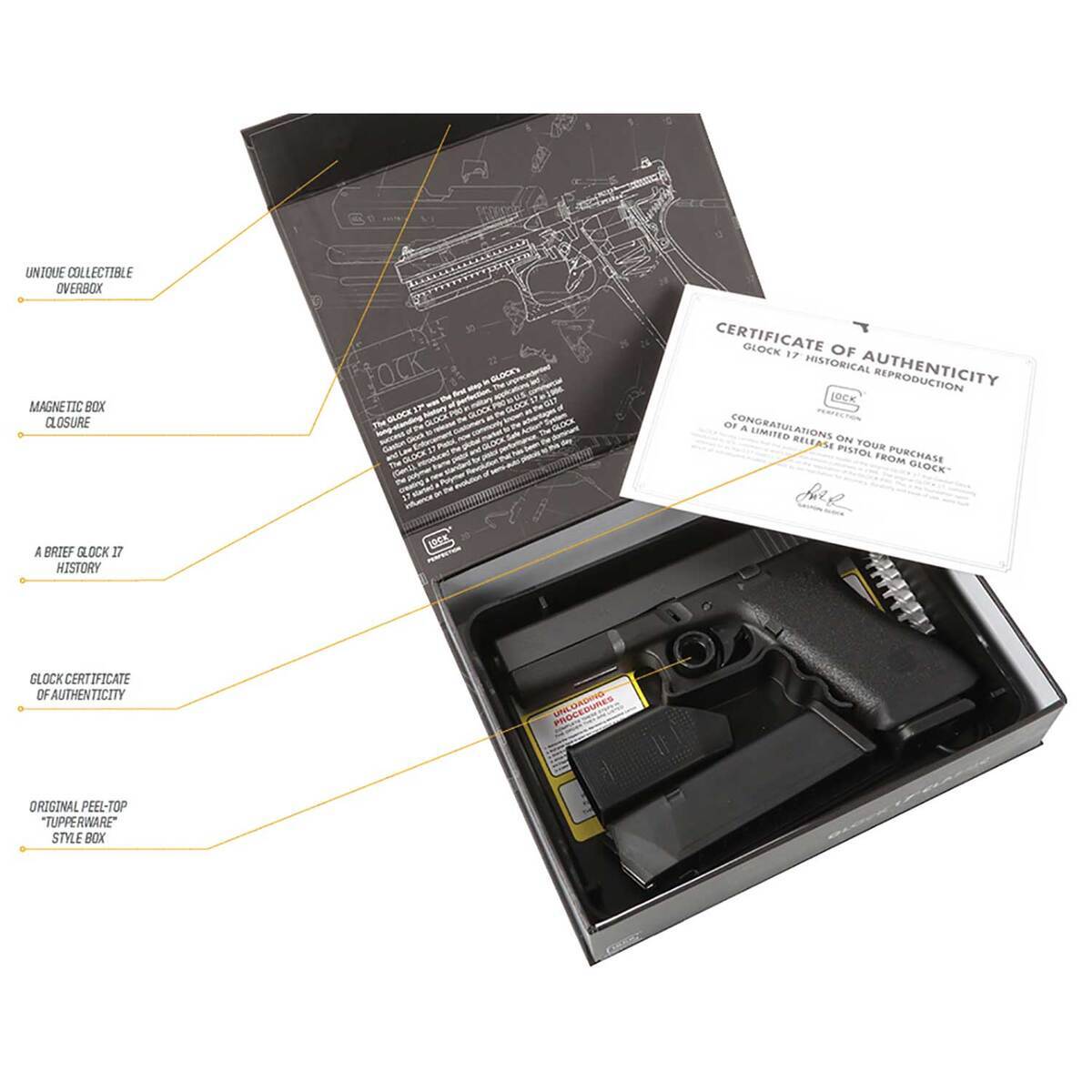 Glock G17 Gen 1 9mm Luger 4.49in Black Pistol - 17+1 Rounds - Black Glock G17 Gen 1 9mm Luger 4.49in Black Pistol - 17+1 Rounds - Black