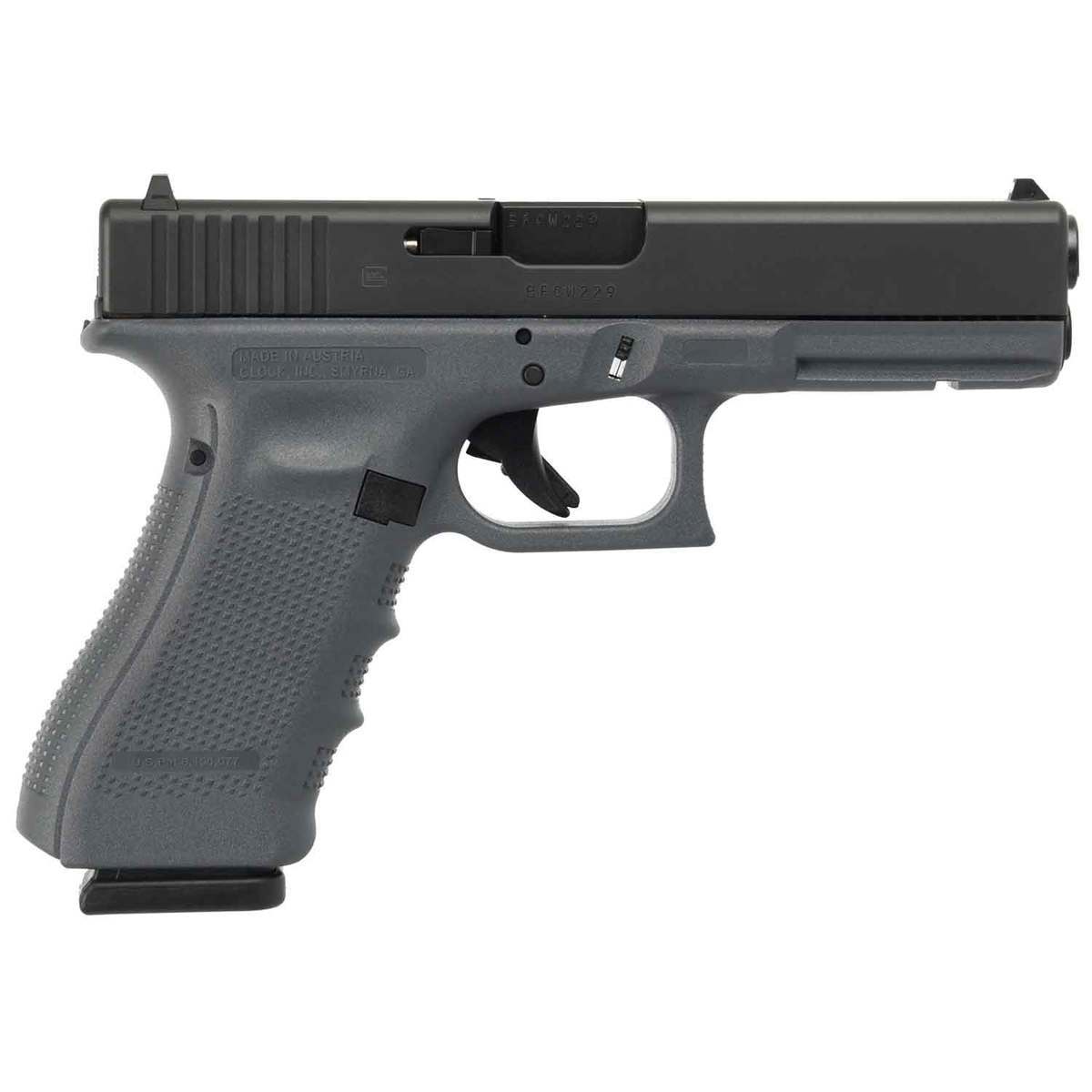 Glock 17 G4 9mm Luger 4.49in Gray/Black Pistol - 10+1 Rounds Glock 17 G4 9mm Luger 4.49in Gray/Black Pistol - 10+1 Rounds