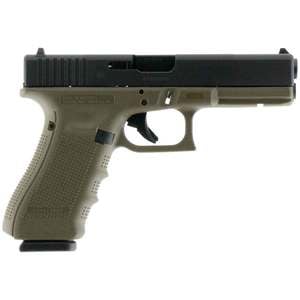 Glock 17 Gen4 9mm Luger 4.49in OD Green/Black Pistol - 10+1 Rounds