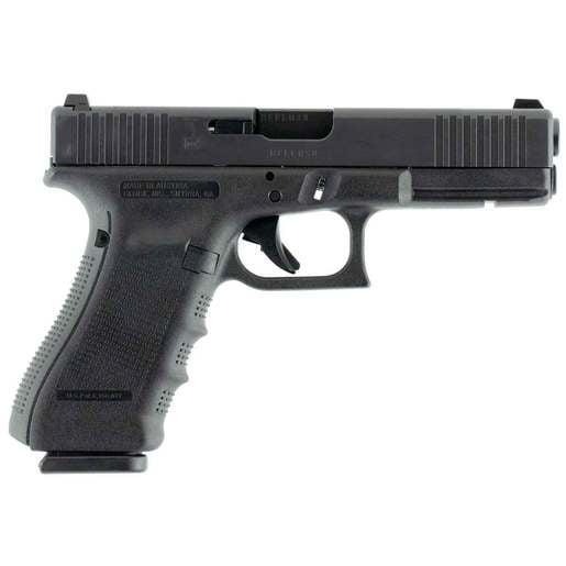 Glock 17 Gen4 Fixed Sights 9mm Luger 4.49in Black Pistol - 10+1 Rounds - Fullsize image