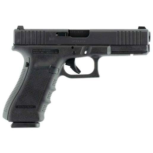 Glock 17 Gen4 Fixed Sights 9mm Luger 4.49in Black Pistol - 17+1 Rounds - Fullsize image