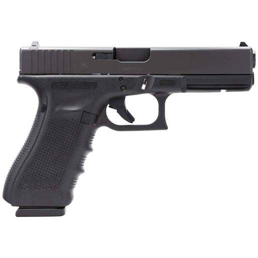 Glock 17 Gen4 White Dot Sights 9mm Luger 4.49in Black Pistol - 10+1 Rounds - Black Fullsize image