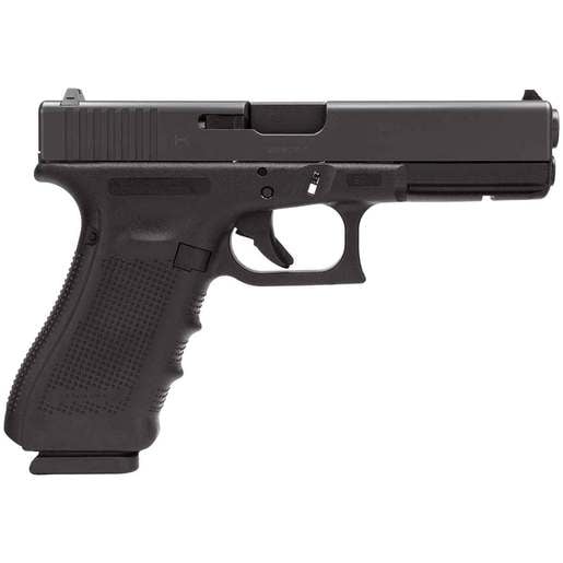 Glock 17 Gen4 White Dot Sights 9mm Luger 4.49in Black Pistol - 17+1 Rounds - Black Fullsize image