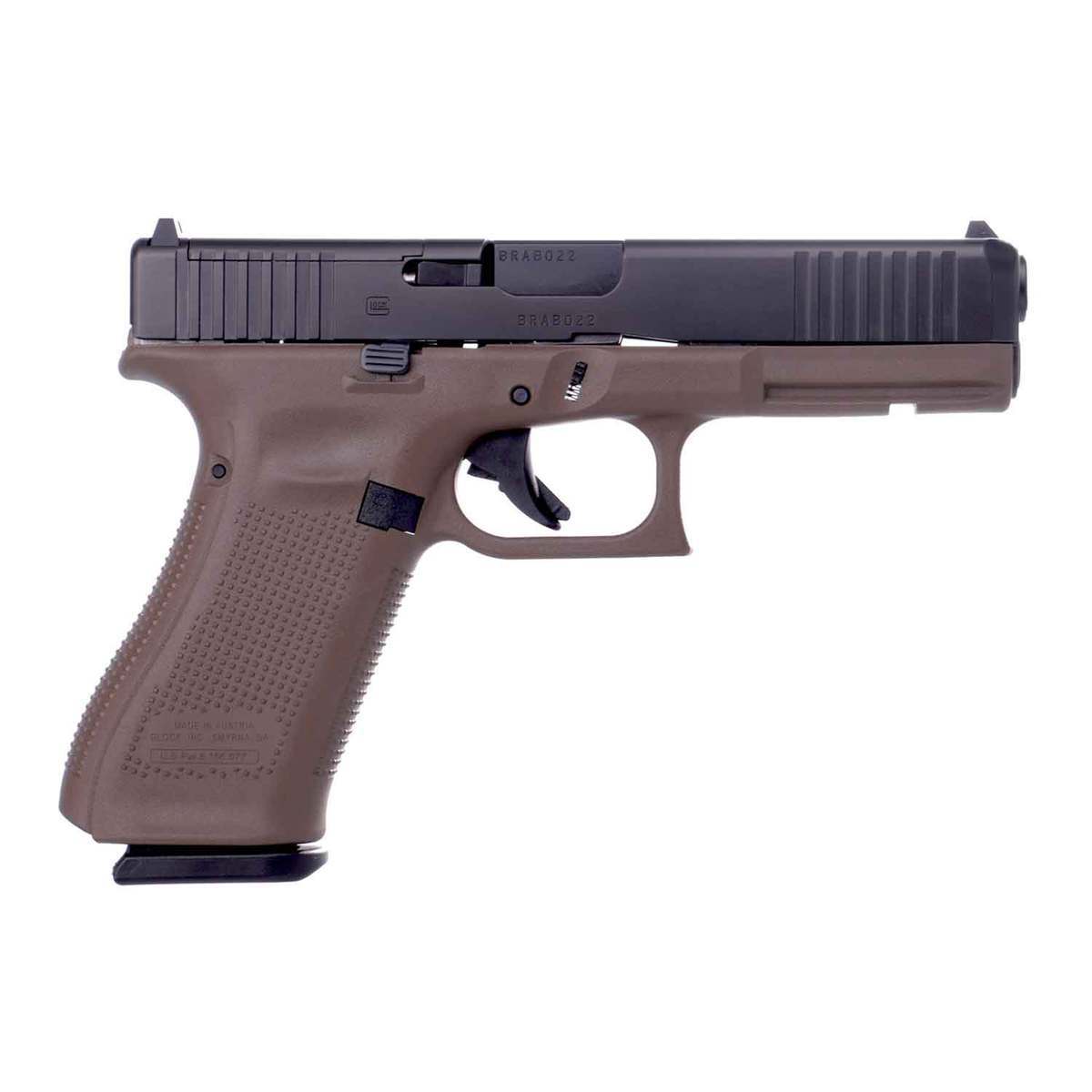Glock 17 G5 MOS 9mm Luger 4.49in FDE Pistol - 17+1 Rounds - Brown Glock 17 G5 MOS 9mm Luger 4.49in FDE Pistol - 17+1 Rounds - Brown