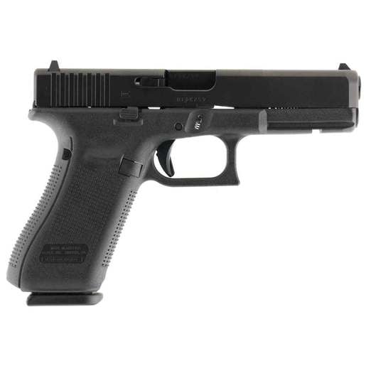 Glock 17 Gen5 White Dot Sights 9mm Luger 4.49in Black nDLC Pistol - 10+1 Rounds - Fullsize image