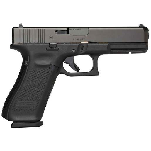 Glock 17 Gen5 White Dot Sights 9mm Luger 4.49in Black nDLC Pistol - 17+1 Rounds - Fullsize image