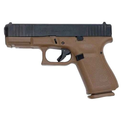 Glock 19 G5 9mm Luger 4.02in Black/FDE Pistol - 10+1 Rounds - Brown Compact image