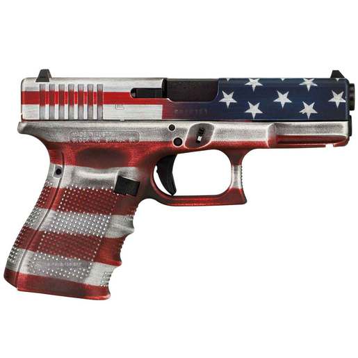 Glock 19 Gen4 9mm Luger 4.02in American Flag Cerakote Pistol - 15+1 Rounds - Compact image