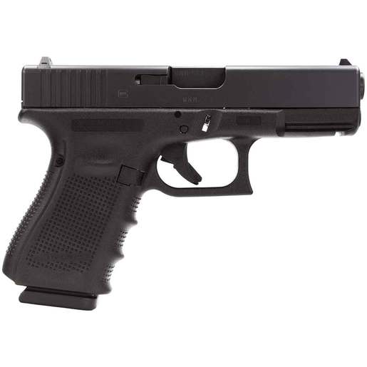 Glock 19 Gen4 9mm Luger 4.02in Black Pistol - 15+1 Rounds - Black Compact - Glock