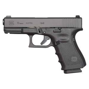 Glock 19 G4 9mm Luger 4.02in Black Pistol - 15+1 Rounds