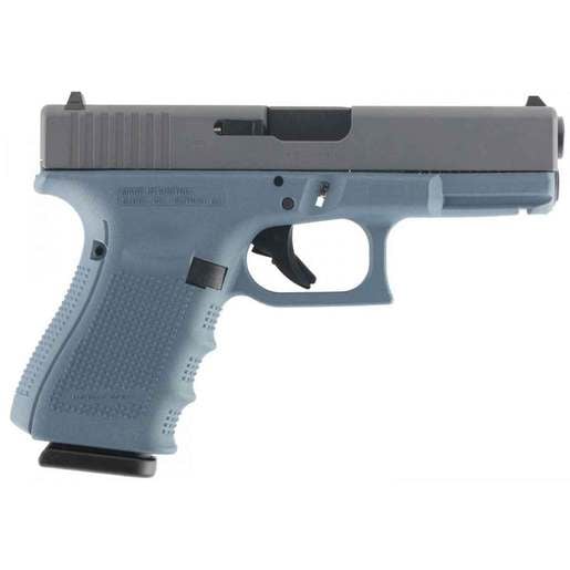 Glock 19 Gen4 9mm Luger 4.02in Blue Titanium/Gray Pistol - 15+1 Rounds - Compact image