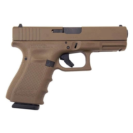Glock 19 Gen4 9mm Luger 4.02in FDE Cerakote Pistol - 15+1 Rounds - Compact image