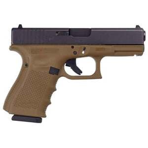 Glock 19 G4 9mm Luger 4.02in FDE/Black Pistol - 15+1 Rounds