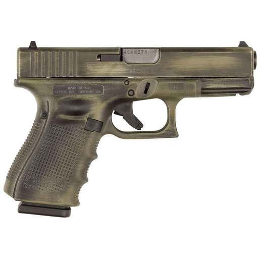 Glock 19 Gen4 9mm Luger 4.02in OD Green Battleworn Cerakote Pistol - 15+1 Rounds - Compact image
