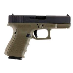 Glock 19 G4 9mm Luger 4.02in OD Green/Black Pistol - 10+1 Rounds
