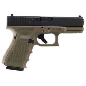 Glock 19 G4 9mm Luger 4.02in OD Green/Black Pistol - 15+1 Rounds