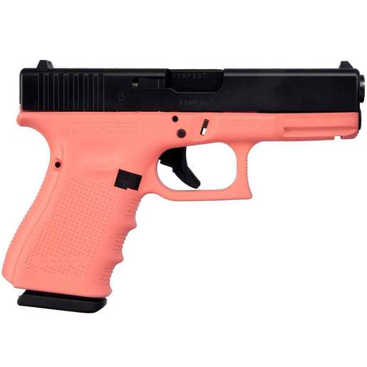 GLOCK 19 Gen4 Coral 9mm Luger 4.02in Elite Black Pistol - 15+1 Rounds - Coral Compact