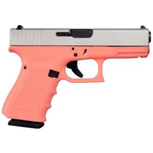 Glock 19 Gen4 Coral 9mm Luger 4.02in Shimmering Aluminum Pistol - 15+1 Rounds