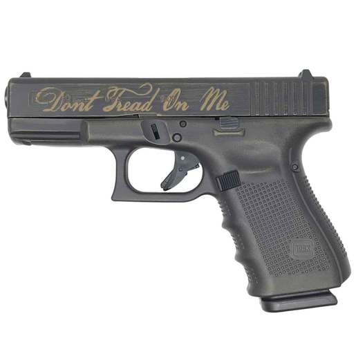 Glock 19 Gen4 Don't Tread On Me 9mm Luger 4in Burnt Bronze Battle Worn Pistol - 15+1 Rounds - Black Compact image