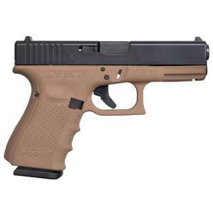 Glock 19 Gen4 FDE 9mm Luger 4.02in Elite Black Pistol - 15+1 Rounds