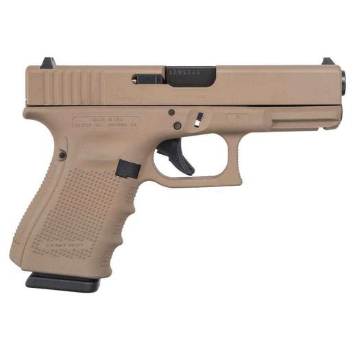 Glock 19 Gen4 FDE 9mm Luger 4.02in Flat Dark Earth Pistol - 15+1 Rounds - Compact image