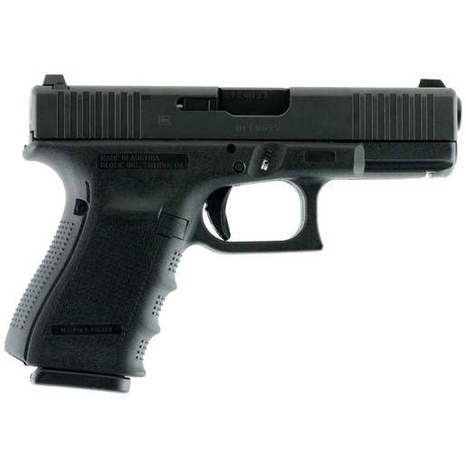 Glock 19 Gen4 Fixed Sights 9mm Luger 4.02in Black Pistol - 10+1 Rounds - Compact image