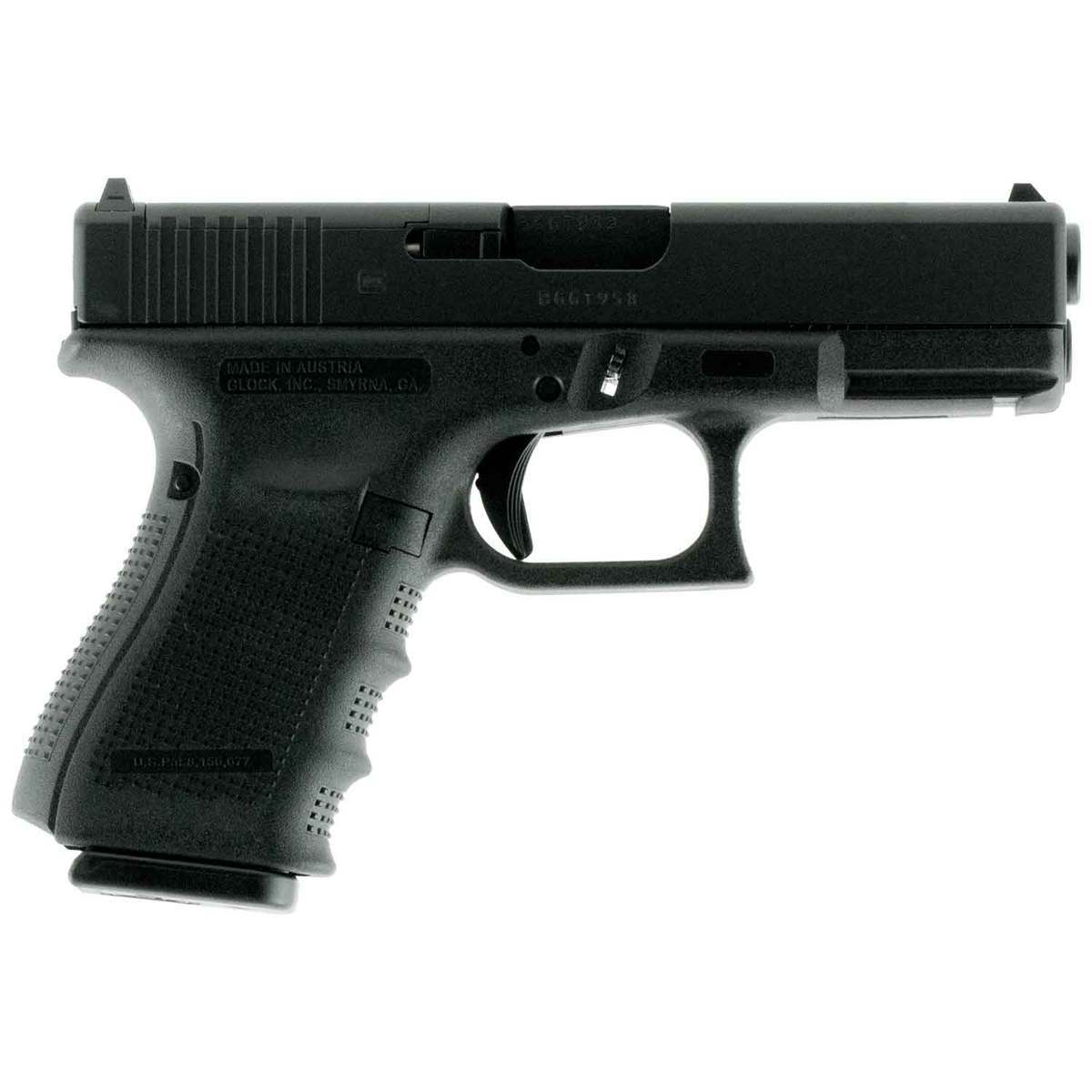Glock 19 G4 MOS 9mm Luger 4.02in Black Nitride Pistol - 10+1 Rounds Glock 19 G4 MOS 9mm Luger 4.02in Black Nitride Pistol - 10+1 Rounds