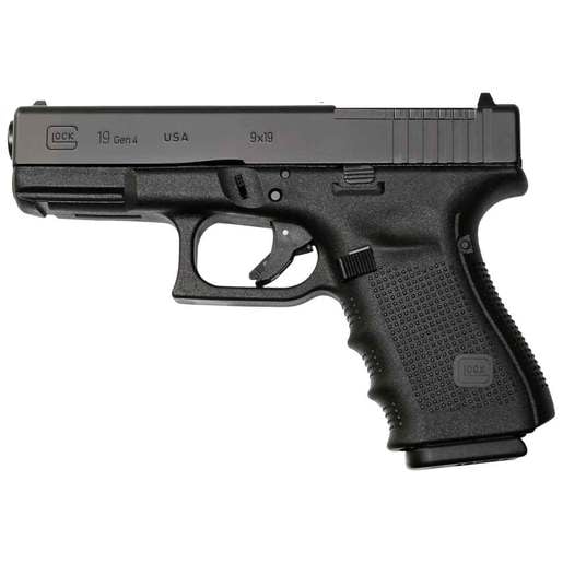 Glock 19 Gen4 MOS 9mm Luger 4.02in Black Nitride Pistol - 15+1 Rounds - Black Compact image