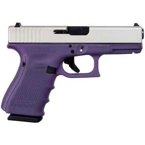 Glock 19 Gen4 Purple 9mm Luger 4.02in Shimmering Aluminum Pistol - 15+1 Rounds
