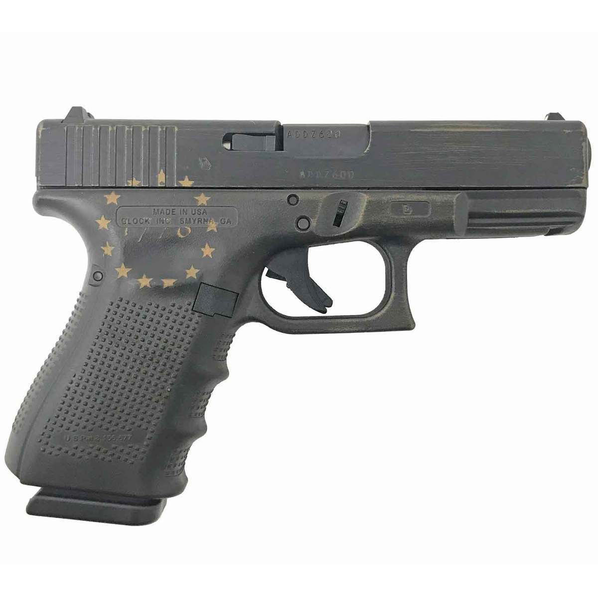 Glock 19 G4 We The People 9mm Luger 4in Burnt Bronze Battle Worn Pistol - 15+1 Rounds - Burnt Bronze Battle Worn Glock 19 G4 We The People 9mm Luger 4in Burnt Bronze Battle Worn Pistol - 15+1 Rounds - Burnt Bronze Battle Worn