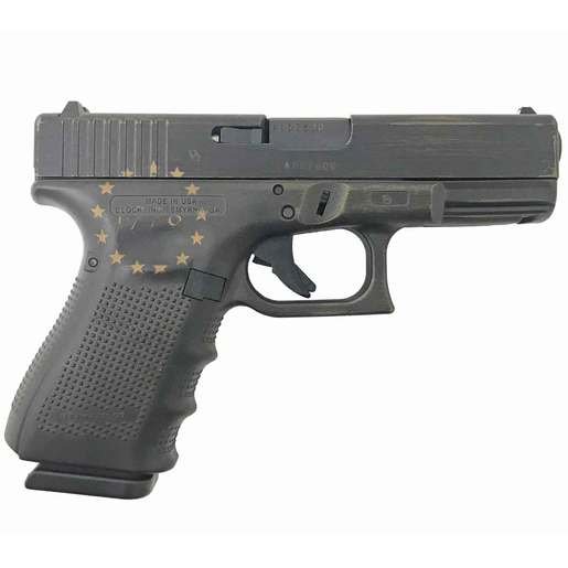 Glock 19 Gen4 We The People 9mm Luger 4in Burnt Bronze Battle Worn Pistol - 15+1 Rounds - Black Compact image