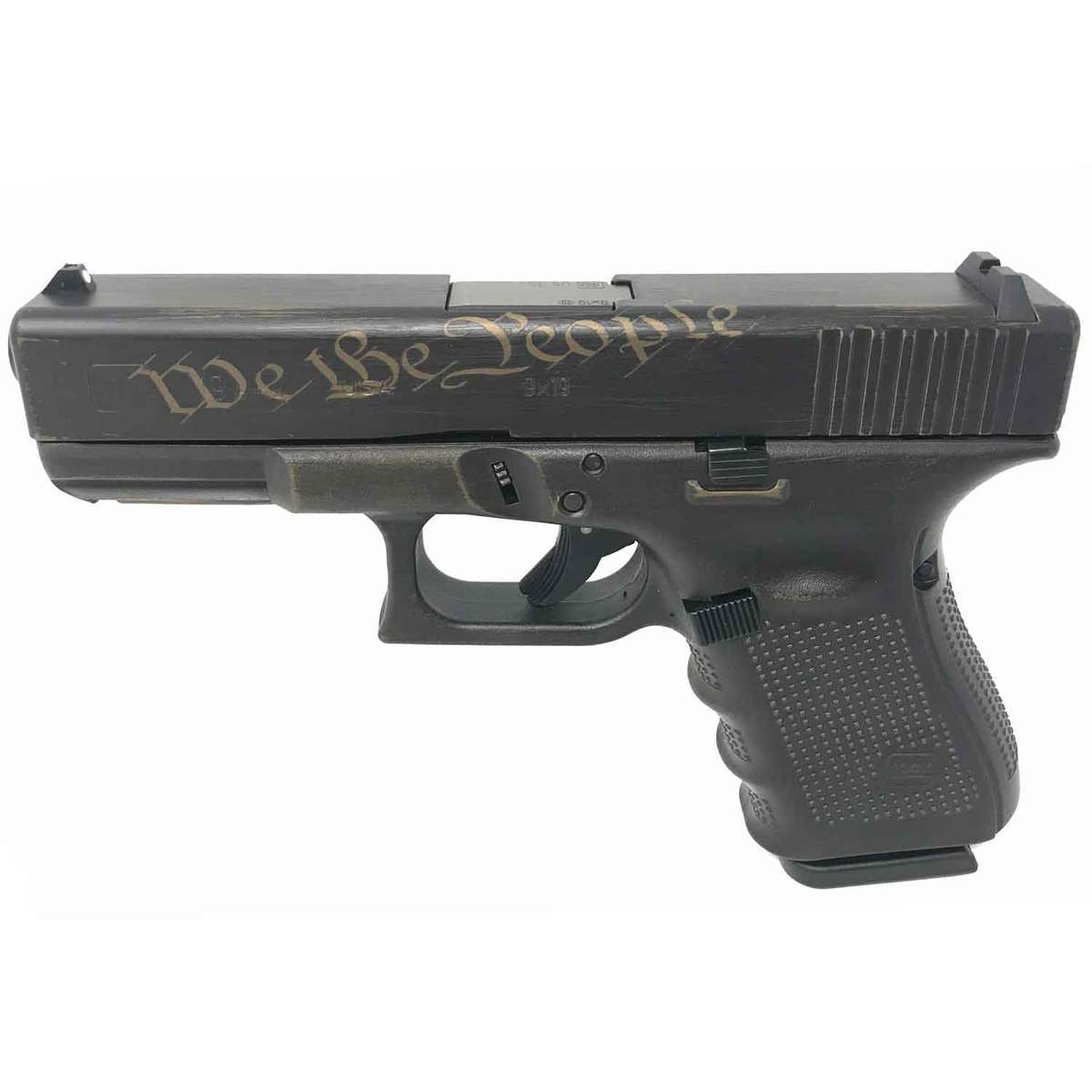 Glock 19 G4 We The People 9mm Luger 4in Burnt Bronze Battle Worn Pistol - 15+1 Rounds - Burnt Bronze Battle Worn Glock 19 G4 We The People 9mm Luger 4in Burnt Bronze Battle Worn Pistol - 15+1 Rounds - Burnt Bronze Battle Worn