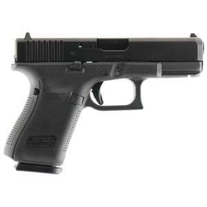 Glock 19 G5 AmeriGlo Bold Sights 9mm Luger 4.02in Black nDLC Pistol - 10+1 Rounds