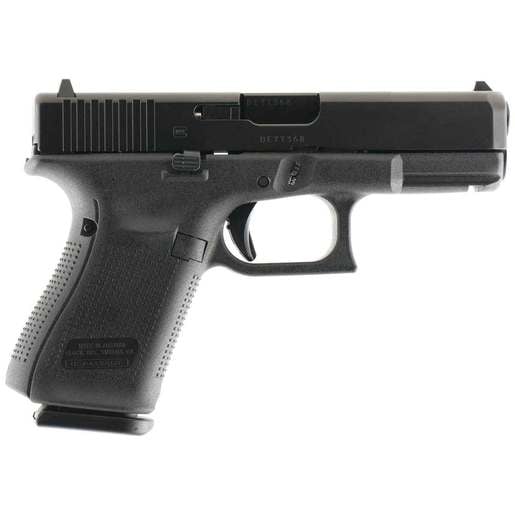 Glock G19 Gen5 Fixed Sights 9mm Luger 4.02in Black nDLC Pistol - 10+1 Rounds - Black Compact image