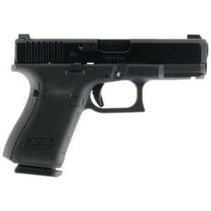Glock 19 Gen5 Night Sights 9mm Luger 4.02in Black nDLC Pistol - 15+1 Rounds