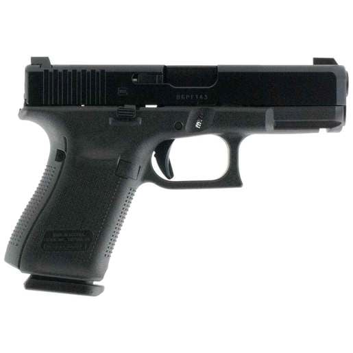 Glock 19 Gen5 Night Sights 9mm Luger 4.02in Black nDLC Pistol - 15+1 Rounds - Black Compact image