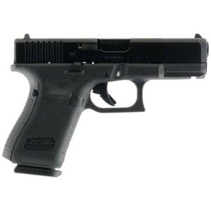 Glock 19 Gen5 White Dot/Outline Sights 9mm Luger 4.02in Black nDLC Pistol - 15+1 Rounds