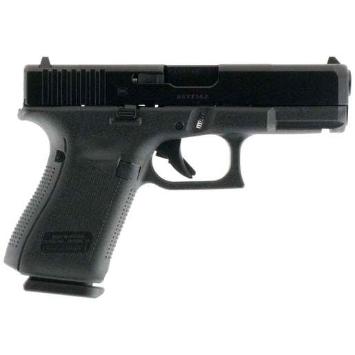 Glock 19 Gen5 White Dot/Outline Sights 9mm Luger 4.02in Black nDLC Pistol - 15+1 Rounds - Black Compact image