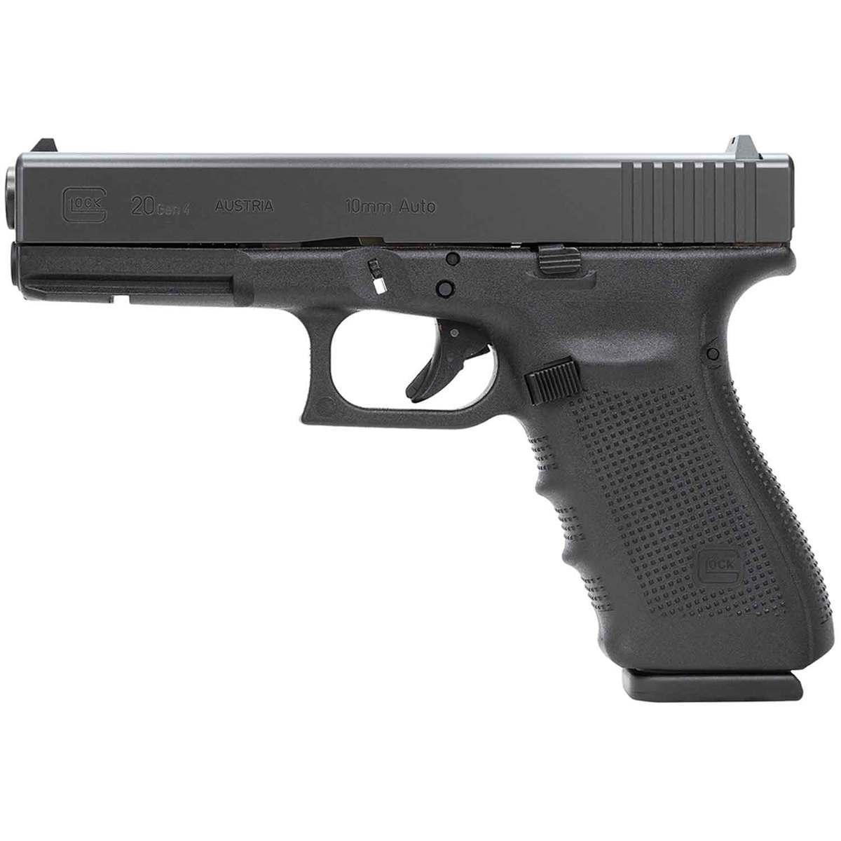 Glock 20 G4 10mm Auto 4.61in Black Nitrite Pistol - 15+1 Rounds - Black Glock 20 G4 10mm Auto 4.61in Black Nitrite Pistol - 15+1 Rounds - Black