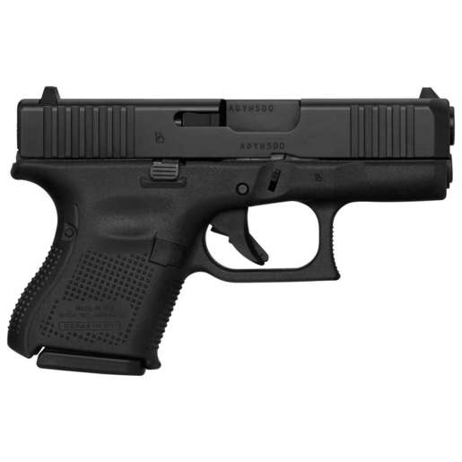 Glock 26 Gen5 Night Sights Front Serrations 9mm Luger 3.46in Black nDLC Pistol - 10+1 Rounds - Subcompact image