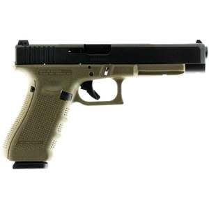 Glock 34 G4 9mm Luger 5.31in OD Green/Black Pistol - 17+1 Rounds