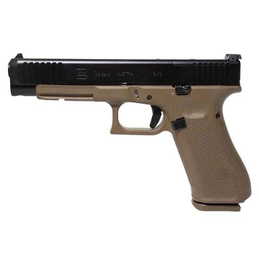 Glock 34 MOS G5 9mm Luger 5.31in Black/FDE Pistol - 17+1 Rounds - Tan Fullsize image