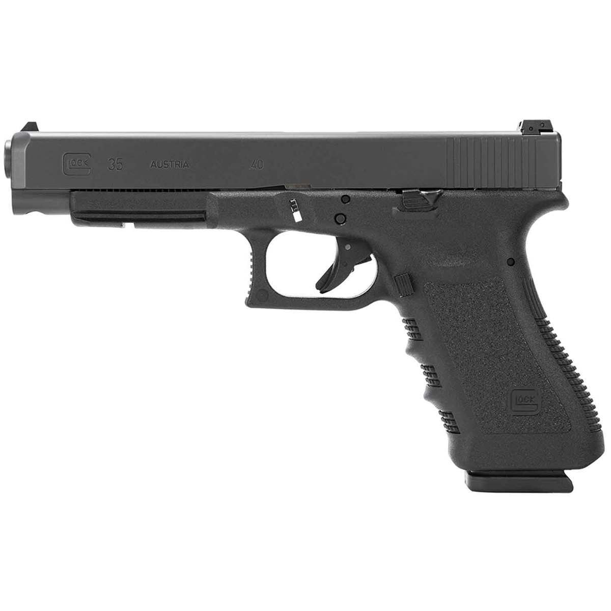 Glock 35 40 S&W 5.31in Black Nitrite Pistol - 10+1 Rounds - California Compliant - Black Glock 35 40 S&W 5.31in Black Nitrite Pistol - 10+1 Rounds - California Compliant - Black
