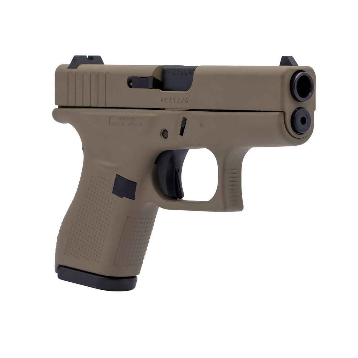 Glock 42 380 Auto (ACP) 3.25in FDE Pistol - 6+1 Rounds Glock 42 380 Auto (ACP) 3.25in FDE Pistol - 6+1 Rounds