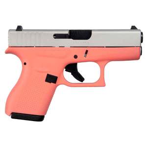 Glock 42 Coral 380 Auto (ACP) 3.26in Shimmering Aluminum Pistol - 6+1 Rounds