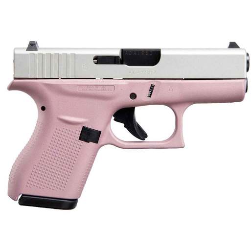 Glock 42 Pink 380 Auto (ACP) 3.26in Shimmering Aluminum Pistol - 6+1 Rounds - Pink Subcompact image