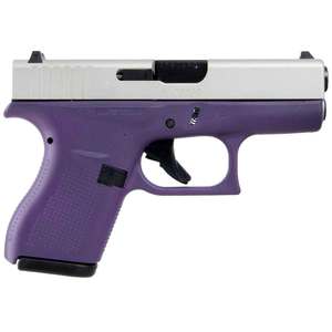 Glock 42 Purple 380 Auto (ACP) 3.26in Shimmering Aluminum Pistol - 6+1 Rounds